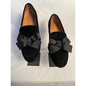 Talbots Women’s Black Loafers Bow Detail Size 7.5 Classic Flats